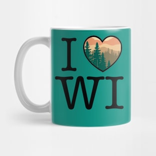 I Heart/Love Wisconsin Mug